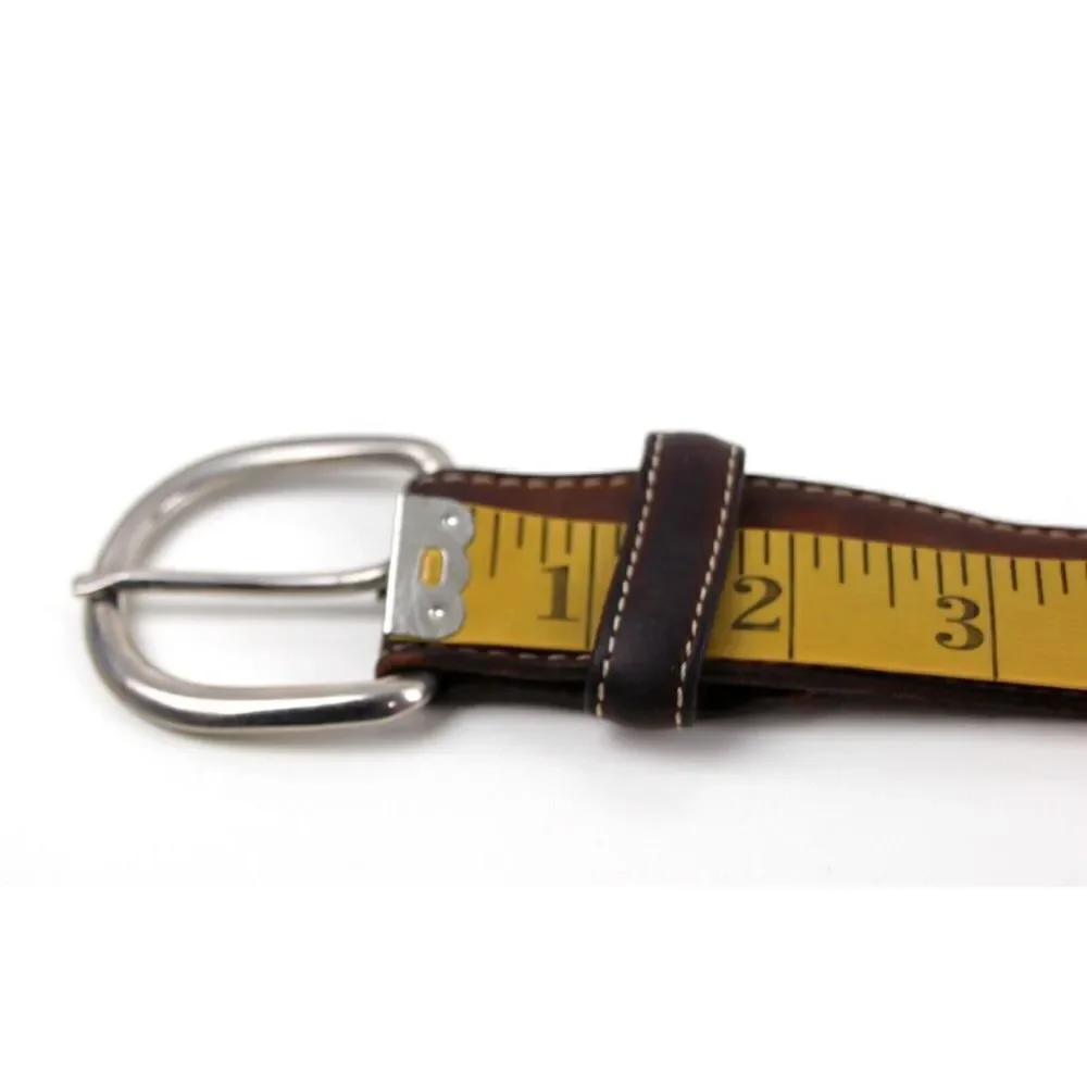 Vintage BROWN GENUINE LEATHER 1 3/8